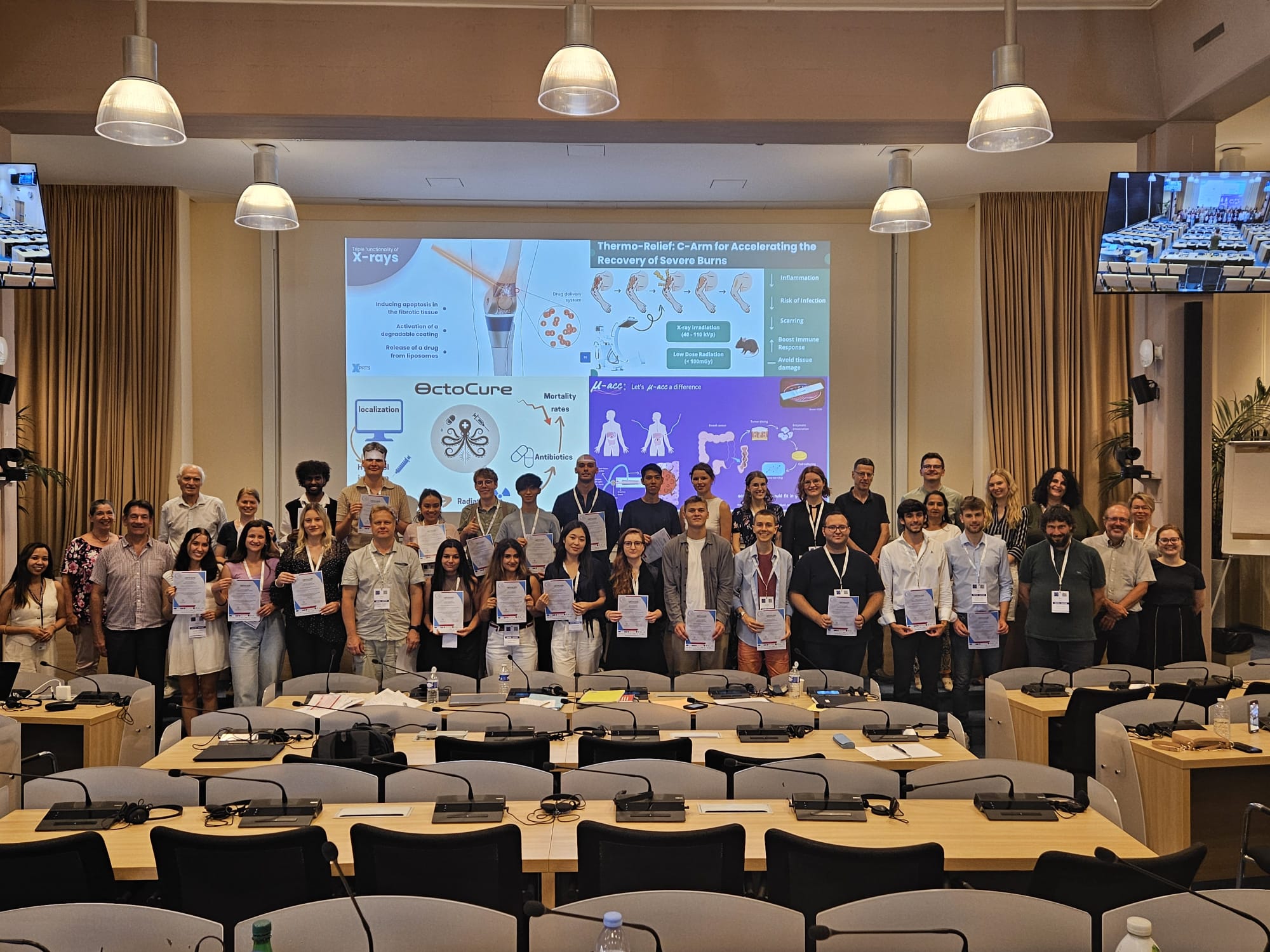 All the participants, trainers, organisers and judges from I.FAST’s 2024 Challenge Based Innovation event at CERN. 